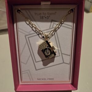 True to Form Gold Camera Pendant Necklace